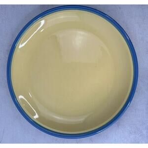 Vintage Yellow And Blue Market square Color stones Japan Large Plate Platter 12”